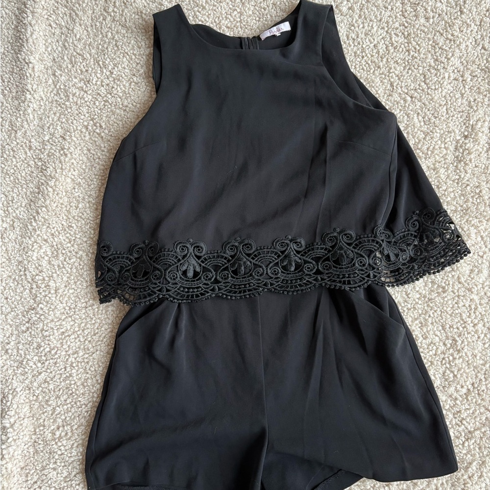 Parker black romper size medium